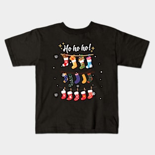 Christmas Sock collection Santa Kids T-Shirt